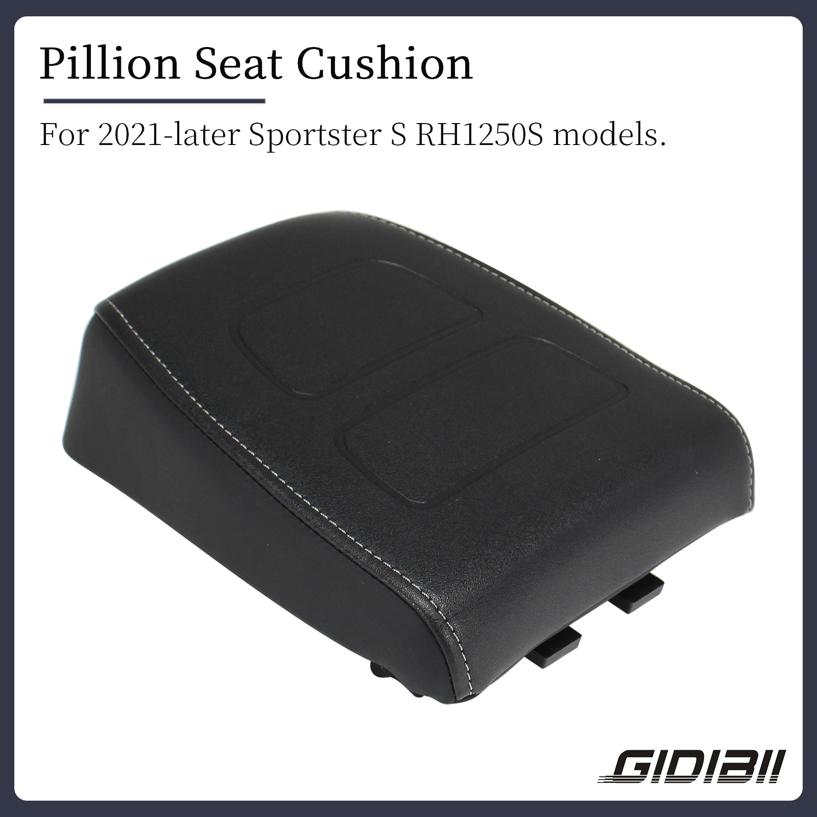 

1 Set Black Rear Passenger Seat Solo Seat For Sportster S RH1250S 2021-later Motorcycle Pillion Cushion Pad Synthetic Leather