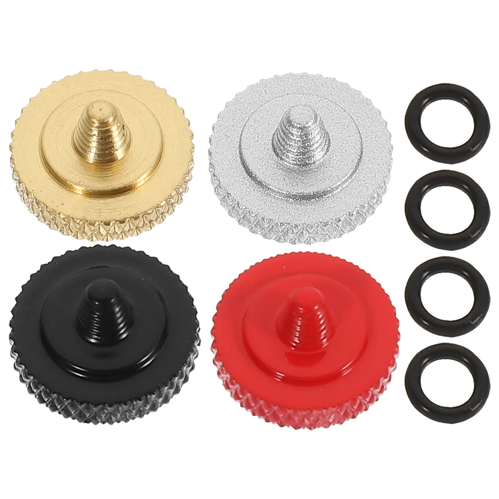4Pcs Shutter Release Button Camera Soft Concave Aluminum Alloy Replacement Button Comfortable Grip Reduce Camera Shake