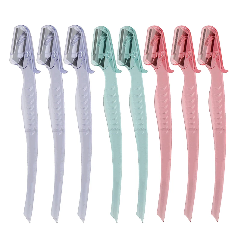 Karsyngirl 3/8 pièces tondeuse à sourcils colorée couteau de maquillage lames à sourcils épilation du visage grattoir sûr rasoir maquillage outils de beauté