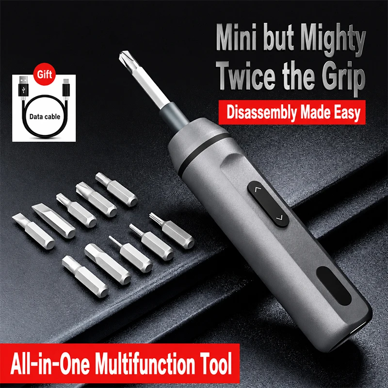 

Electric screwdriver set household portable small rechargeable high-power automatic reversible double-turn screwdriver