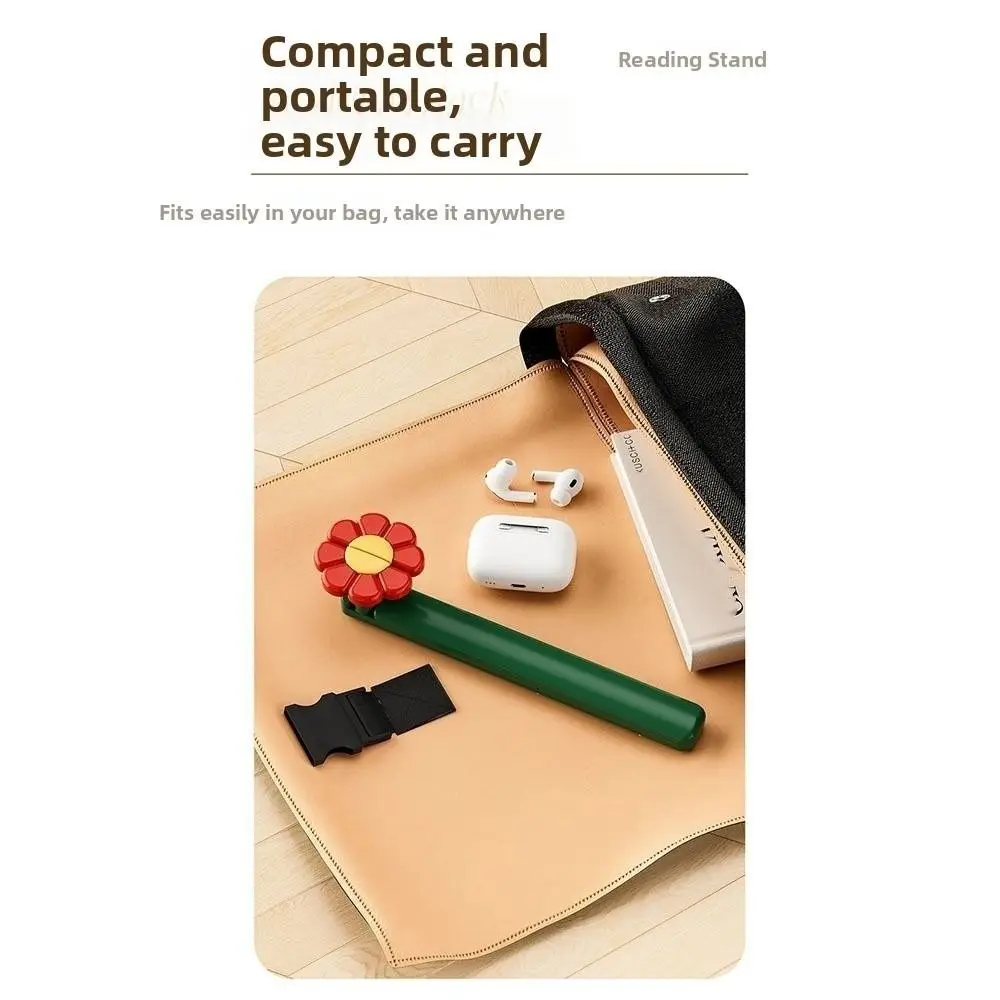 Cute Flower Learning Reading Bookshelf Portable Folding Cookbook Holder Display Rack for Book Music Score Tablet