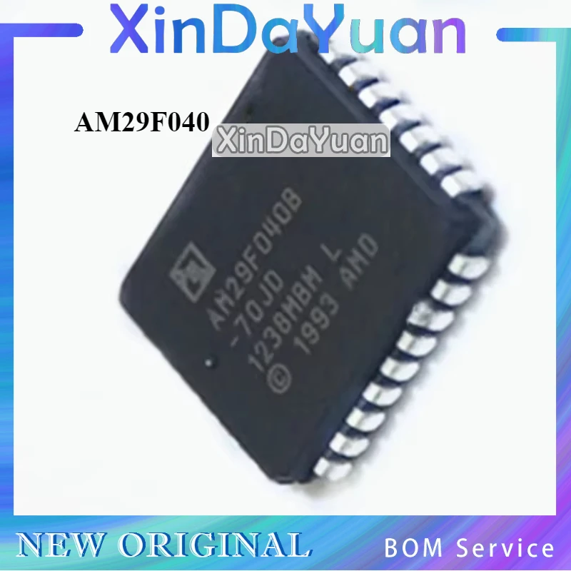 5 pcs AM29F040  AM29F040B-70JC  AM29F040B-90JC  PLCC-32