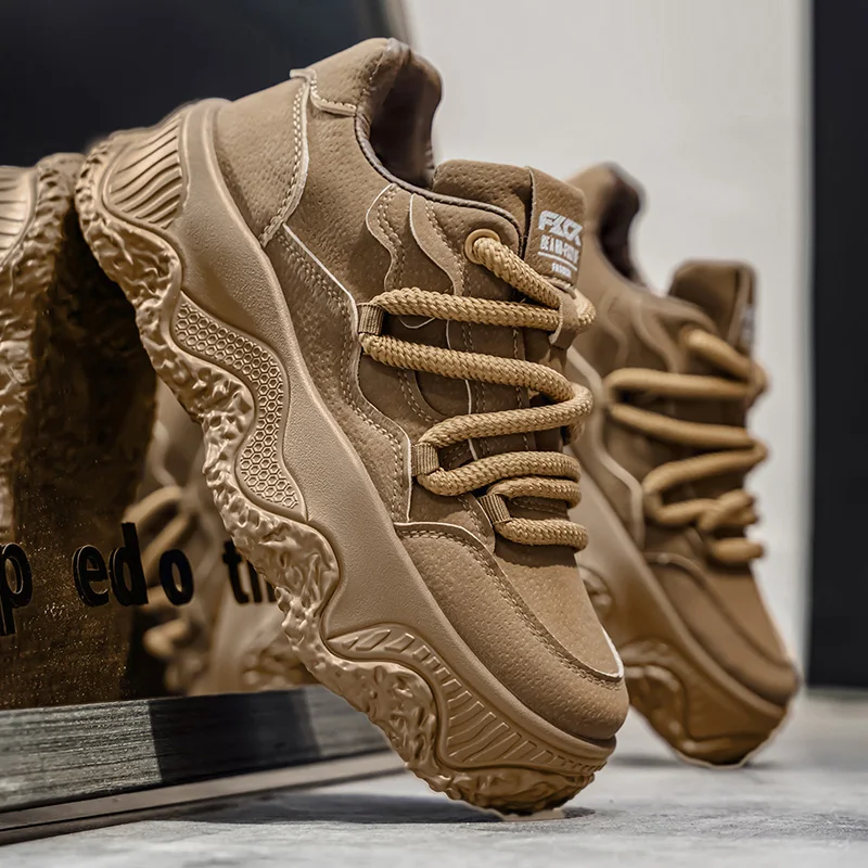 

Мужские спортивные повседневные туфли на толстой подошве, мягкие и удобные, нескользящие, для активного отдыха, модные кеды