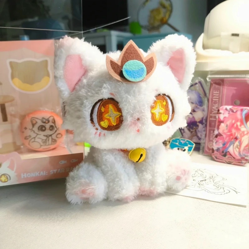 Official Honkai: Star Rail 15cm Yunli Cat Shoulder Perching Plush Doll Soft Fluffy Stuffed Animal Collectible Toy Game Fans Gift