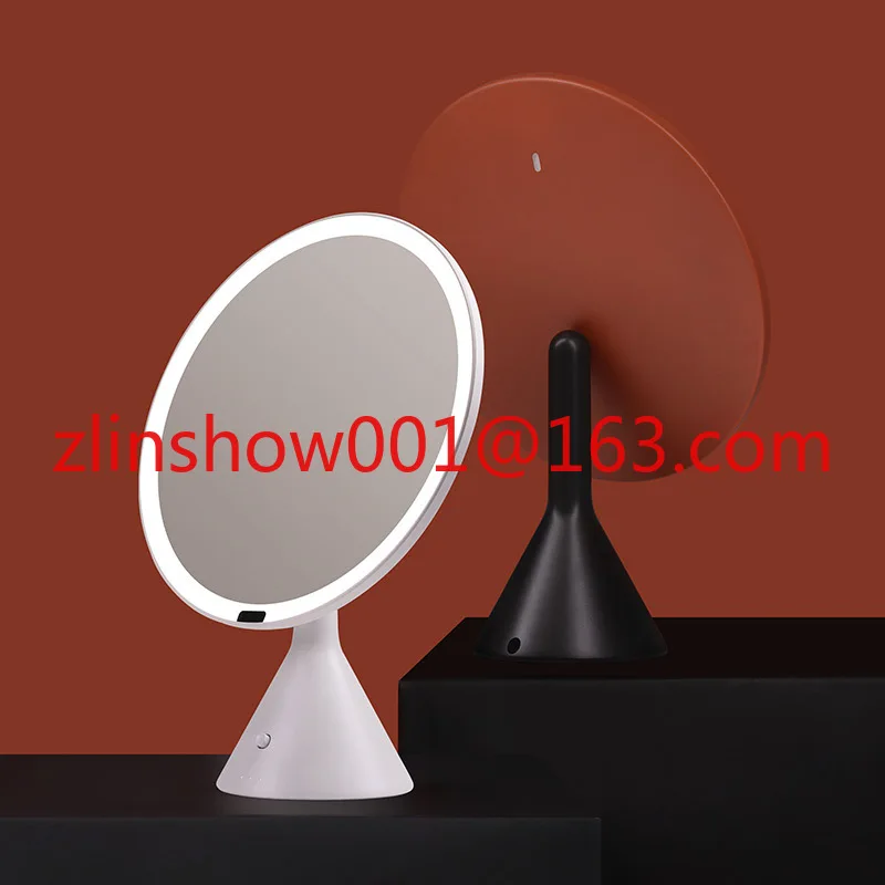 Light Makeup Mirror Advanced Sense Professional Smart Large round Mirror Beauty Desktop Rechargeable Mirror with Light