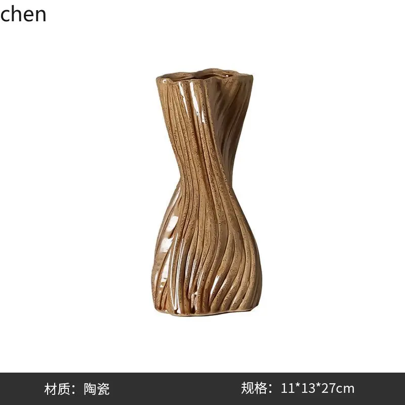 Zml creative modern minimalist elegant line ceramic vase - model room, living room, dining table decoration