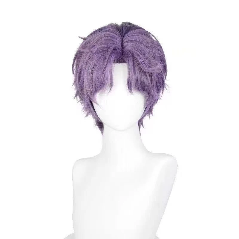 Game Male Lead Modeling Wig Cover Rafayel Role Cos Simulation Wig Man Daily Fashion Clothing Match Center Parting Short Hair