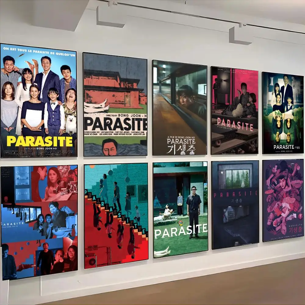 Parasite Korean Movie Social Poster Self-adhesive Advanced Aesthetic Printing Paper Wall Art for Living Room Home Decor