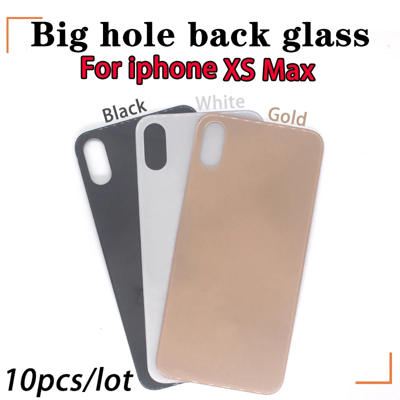 10ชิ้น/ล็อตสำหรับ iPhone 8 8plus XS MAX XR SE2แบตเตอรี่ SE3ฝาหลังเคสแท้มีรูใหญ่ด้านหลัง