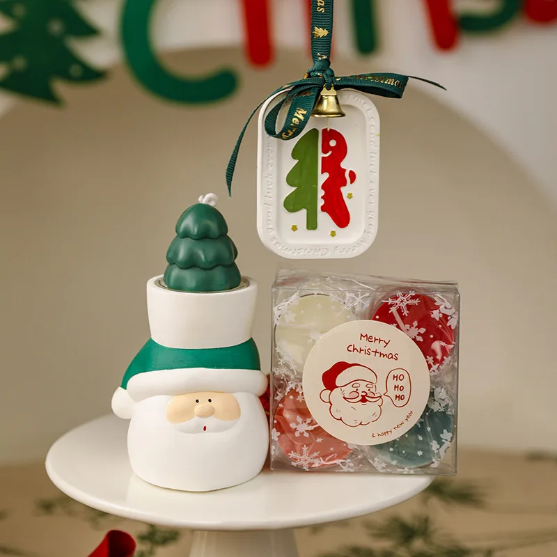 Christmas Tree Aromatherapy Candle Gift Box, Christmas High-grade Aromatherapy Plaster Pendant Handmade Christmas Gift Souvenir