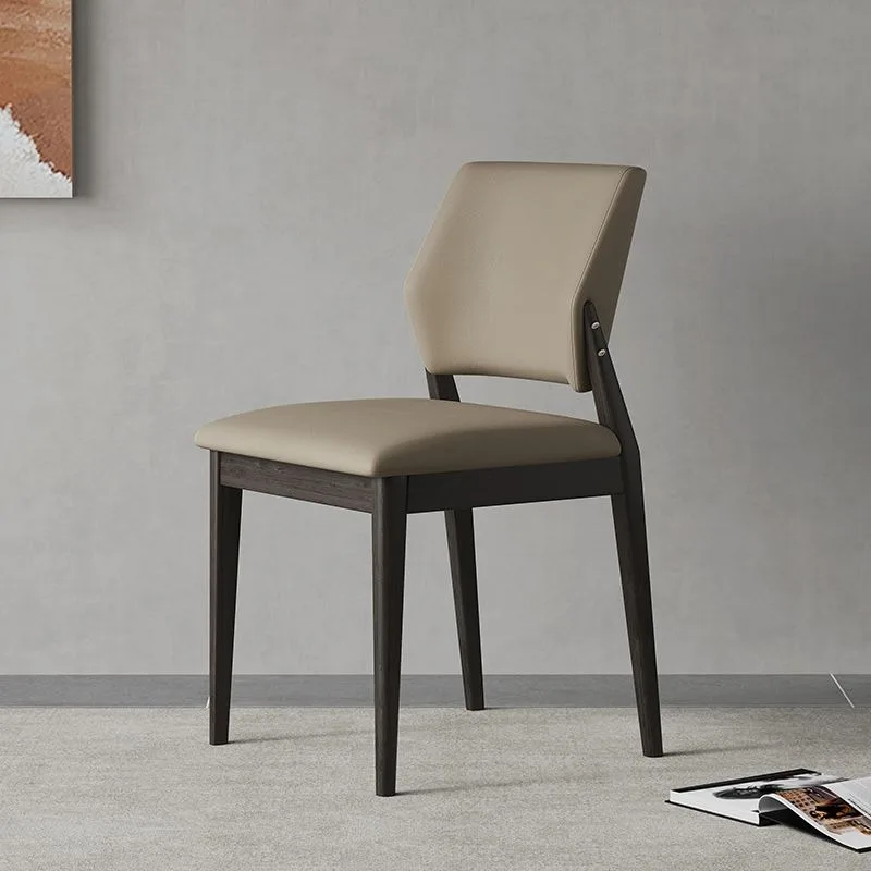 Model-X01 Wabi Style Solid Wood Dining Chair Modern Nordic Light Luxury Desk Stool For Apartment Hotel Household Use