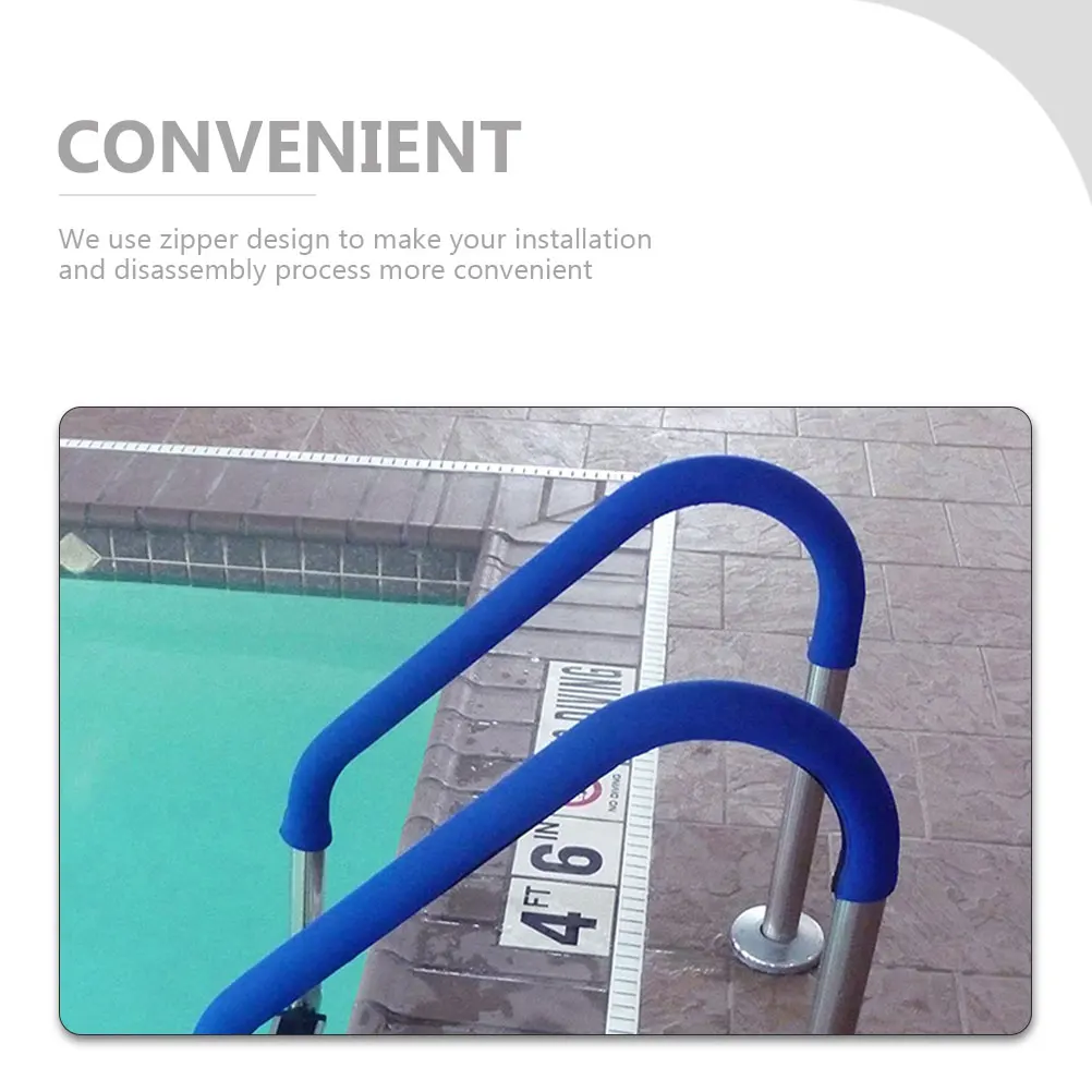 

Swimming Protective Cover Pool Handrail Handrails for Inground Blue Neoprene Ladder Protector
