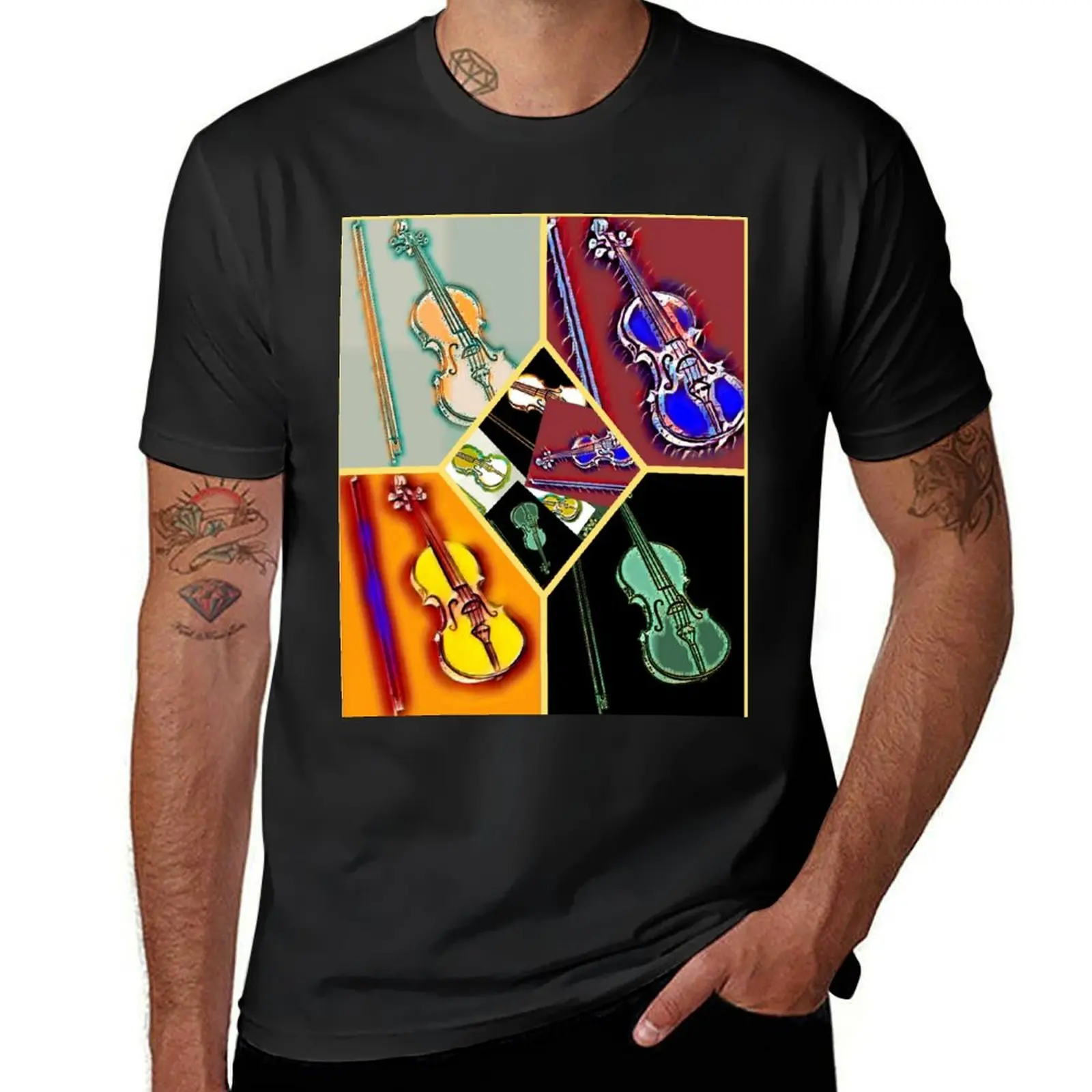 

Violin passion T-Shirt sports fans Luxury man designer shirts tshirts for men