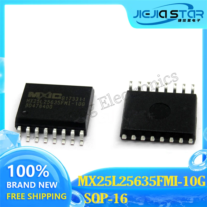 MX25L25635FMI-10G MX25L25635 SMT SOIC16, Chip de memoria FLASH ni, ordenador IC 100%, electrónica nueva y original