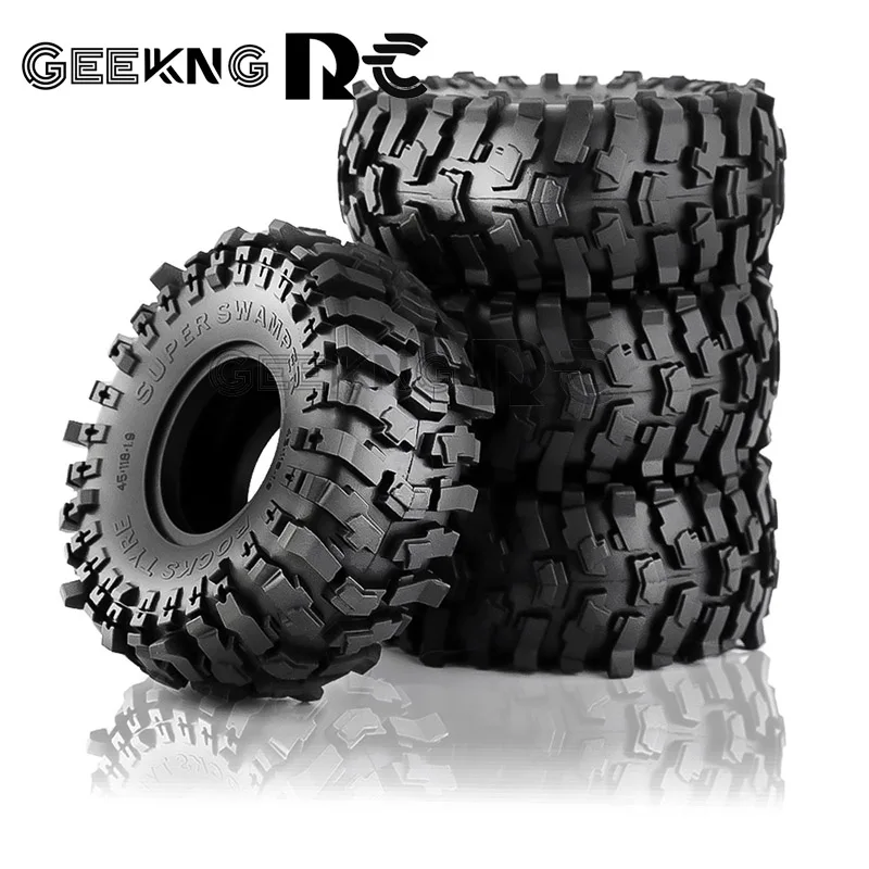 

4PCS 118*45MM 1.9" Rubber Tyre Wheel Tires for 1:10 RC Rock Crawler Axial SCX10 SCX10 II 90046 AXI03007 TRX-4 RBX10