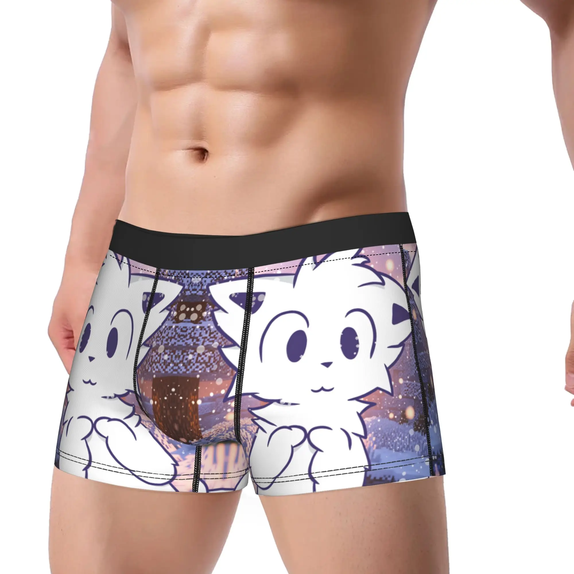 Boykisser Silly Cat  Underwear  Male Boxer Brief Elastic Trunk Quality Custom DIY Plus Size Underpants
