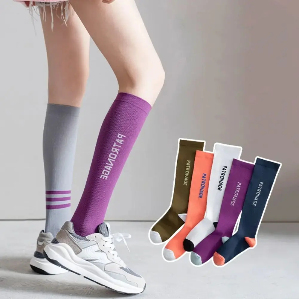 1 Pair Women Professional Sports Sock Colorful High Quality Anti-Slip Compression Socks Outdoor Breathable Racing Cycling Socks