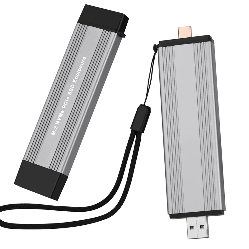 AEF7-M.2 NVME Pcie SSD caja con USB C 3,1 Gen 2 USB3.0 a M.2 M Key HDD caja para 2230 2242 2260 2280