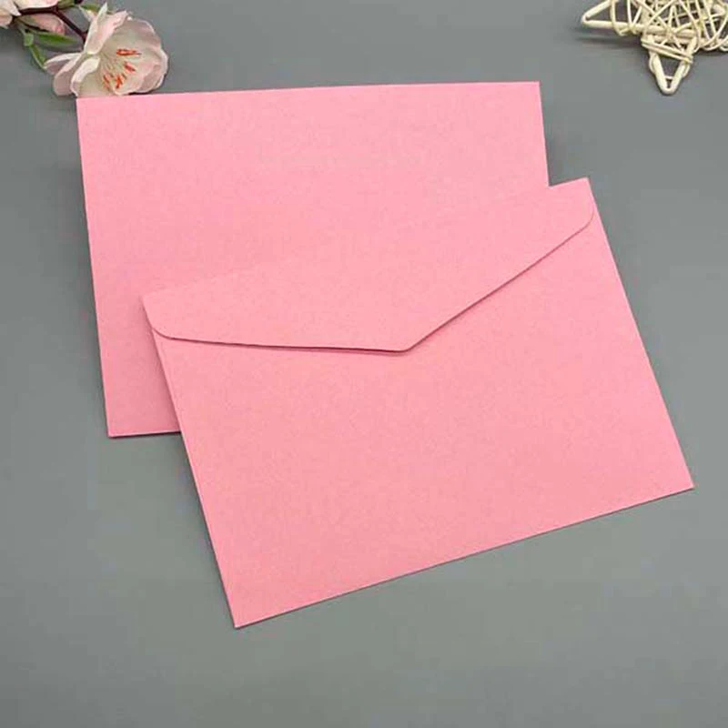 30pcs/lot Blank Pink Envelope A5 229x158mm Western Wedding Invitation Letter Postcard High-grade Business Storage Gift Packing