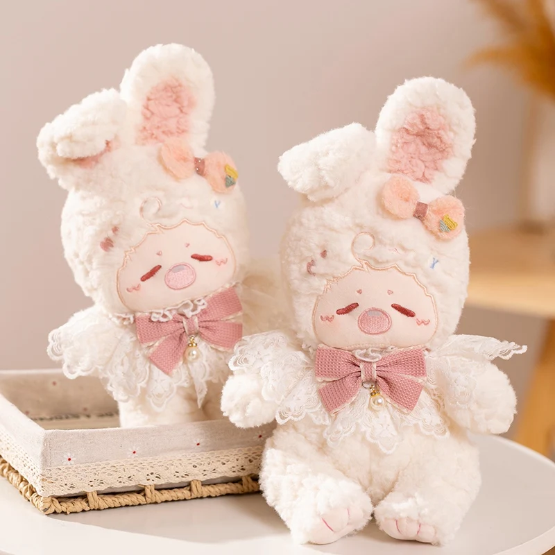 

Super Soft Sleepy Rabbit Plush Doll Cartoon Stuffed Animal Fluffly Bunny With Ears Can Bend Babys Accompany Toys for Girls Gifts