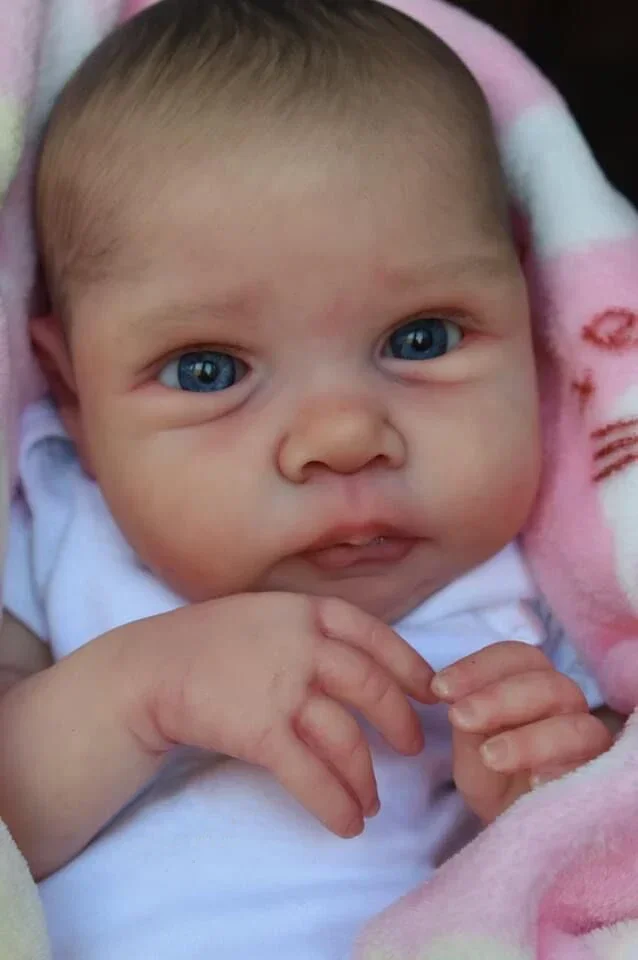 20inch Already Painted Reborn Baby Doll Miley Same As Picture Lifelike Soft Touch 3D Skin Painted Hair Visible Veins