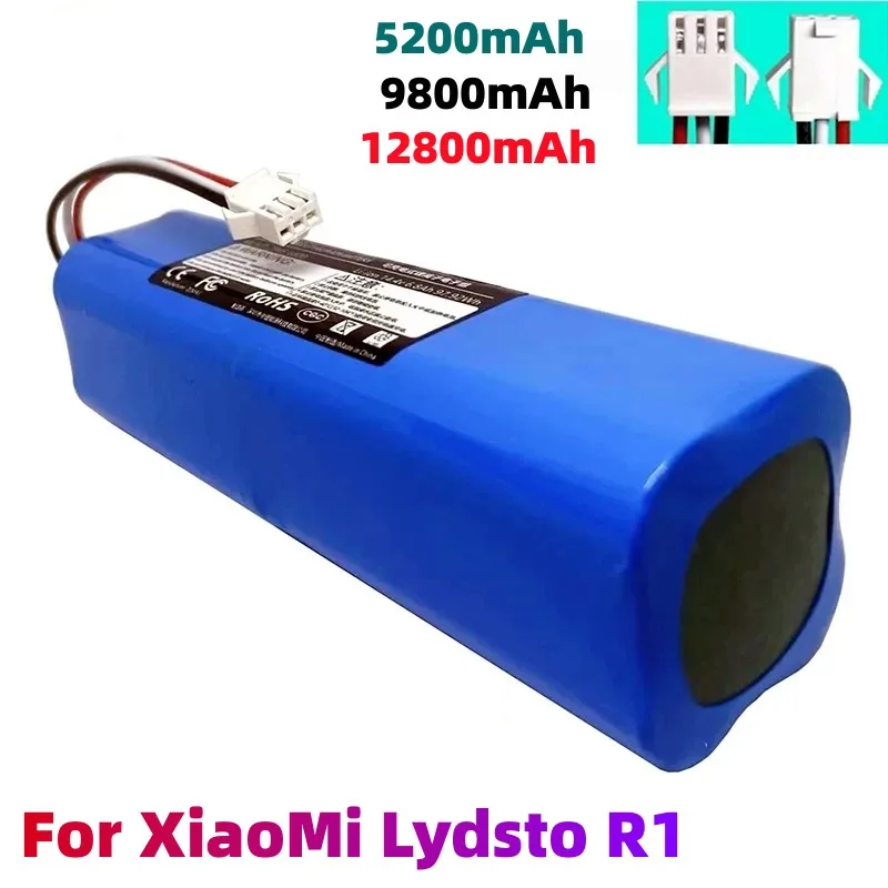 Per XiaoMi Lydsto R1 Viomi S9 Roidmi Eve Plus batteria ricaricabile agli ioni di litio Robot aspirapolvere R1 pacco batteria 12800mAh