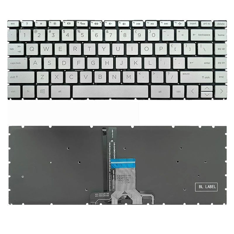 pp For HP 14-CD 14-CM 14-CK 14M-CD Laptop Replacement Keyboard Black/ Silver