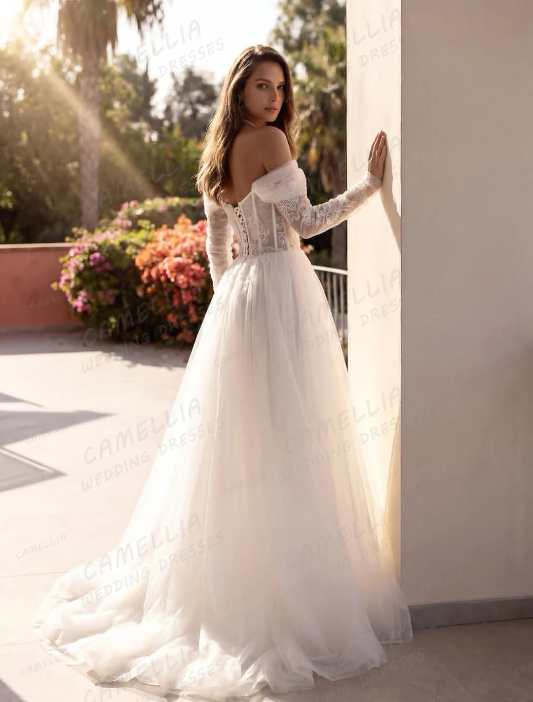 Luxury Boat Neck Fluffy Wedding Dresses Customized Women's A Line Tulle Bridal Gowns Sleeveless Elegant Formal Vestidos De Novia