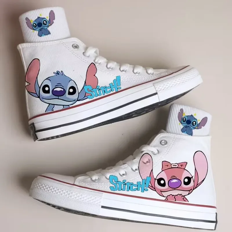 NewDisney spring summer Stitch sneakers Cartoon schoolgirl high top casual shoes baby girls sports Stitch boy/girl shoes 50% OFF