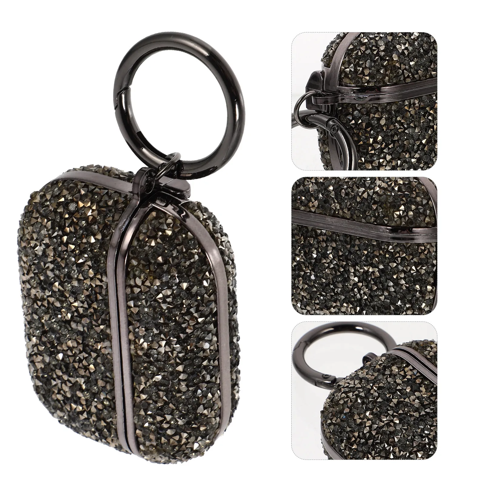 

1Pcs Stylish Earphone Case Premium Rhinestone Protective Cover Lightweight Fashion Shell for Pro Wireless Earphone