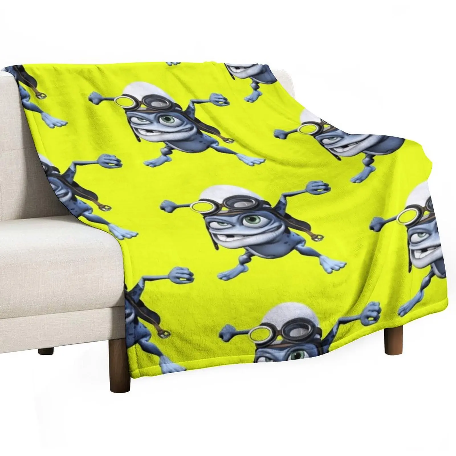 

crazy frog Throw Blanket Summer Moving Thins Decorative Sofas Blankets