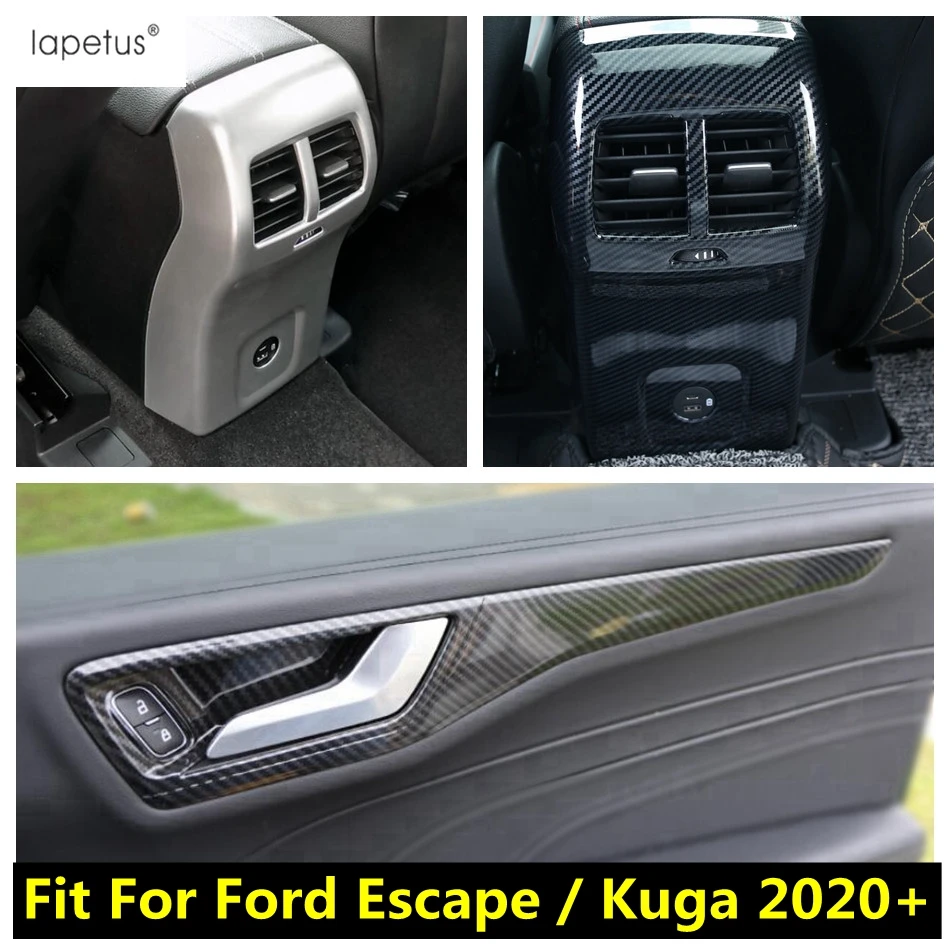 

Interior For Ford Escape / Kuga 2020 - 2024 Armrest Box Rear Air AC Vent Outlet / Door Handle Bowl Strip Cover Trim Accessories