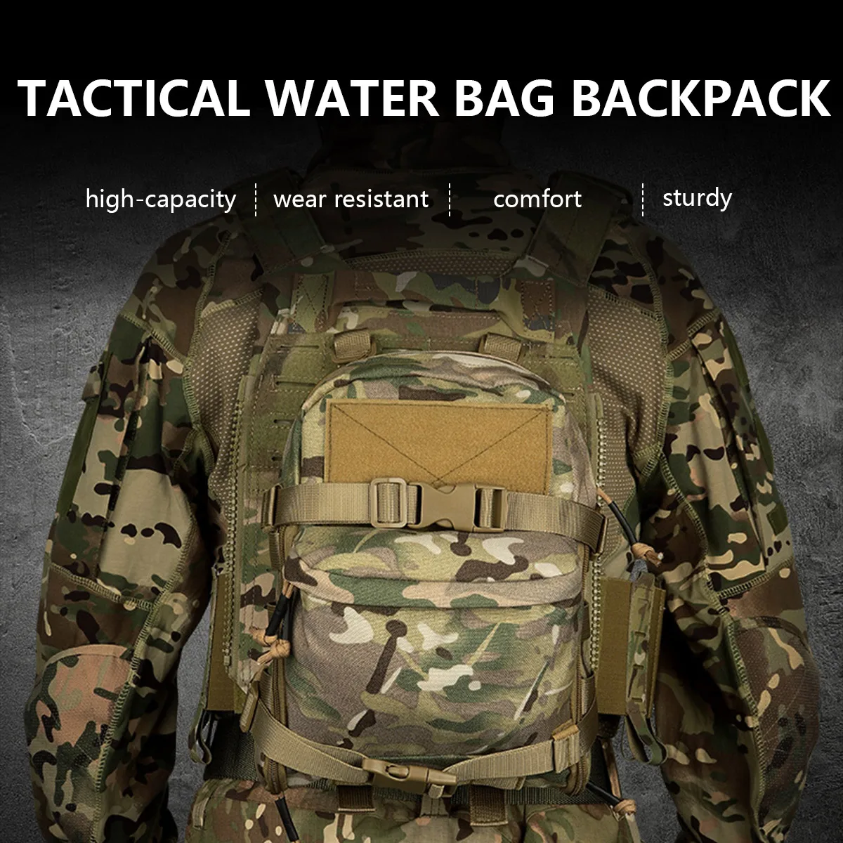 Mochila táctica MOLLE impermeable para entrenamiento y camping - imagen 2