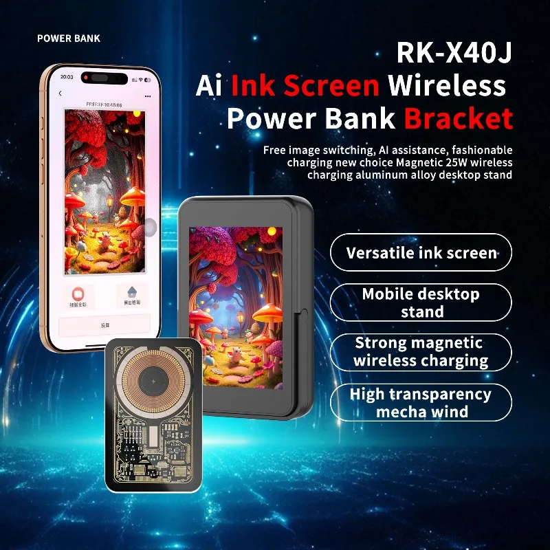 หน้าจอกล้องหลัง X40J พร้อมขายึด สมาร์ทโฟนเซลฟี่ หน้าจอแม่เหล็กไร้สาย สำหรับวิดีโอบล็อก ไลฟ์สตรีม บันทึกวิดีโอ