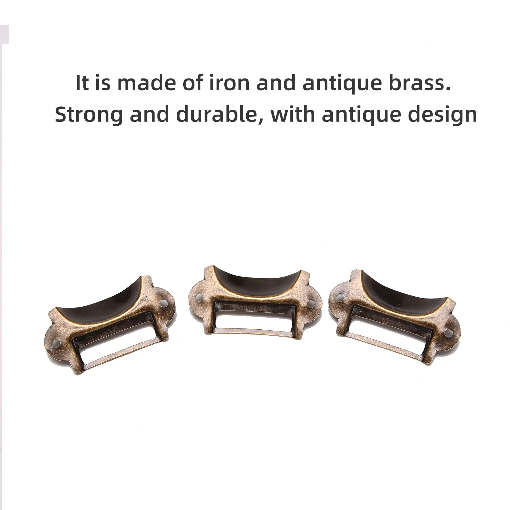 O novo 20 pçs arquivo nome cartão arquivo armário alças etiqueta titular antigo bronze gaveta etiqueta puxar armário quadro lidar com nome do arquivo