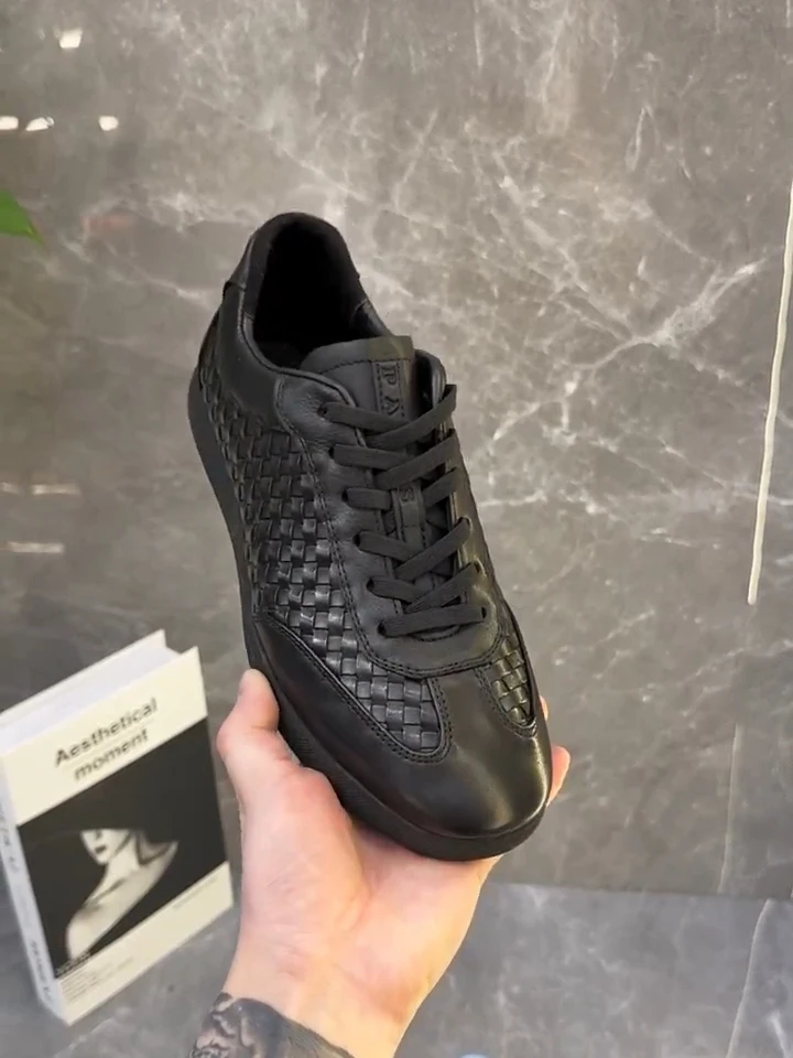 

High Quality Casual Leather Men's Shoes Comfortable Fashionable Versatile Personality Business Low Top round Toe Rubber Sole