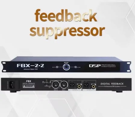 FBX2.2 Automatic Digital Anti-Howling Processor, Plug and Play, 2-in-2-Out with American DSP Chip, 68 Filter Points, High Fideli