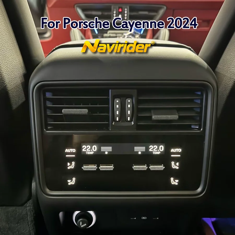 Seat RearAir Conditioning For Porsche Cayenne 2024 LCD Climate Control Panel Rear Display Screen 4G WIFI car screen