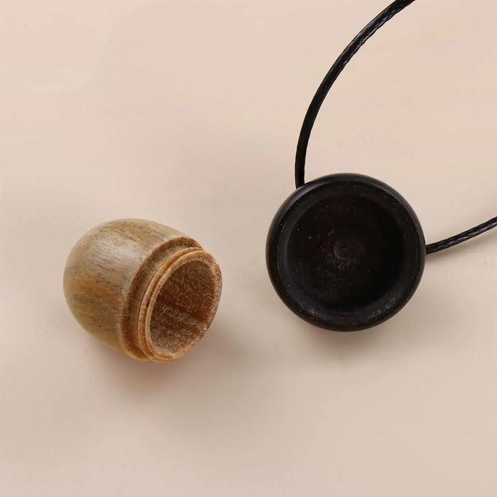 Chain Pine Cone Acorn Wood Pendant Chinese Style Jewelry Ebony Necklace Female Necklace Gawu Box Long Necklace Braided Rope