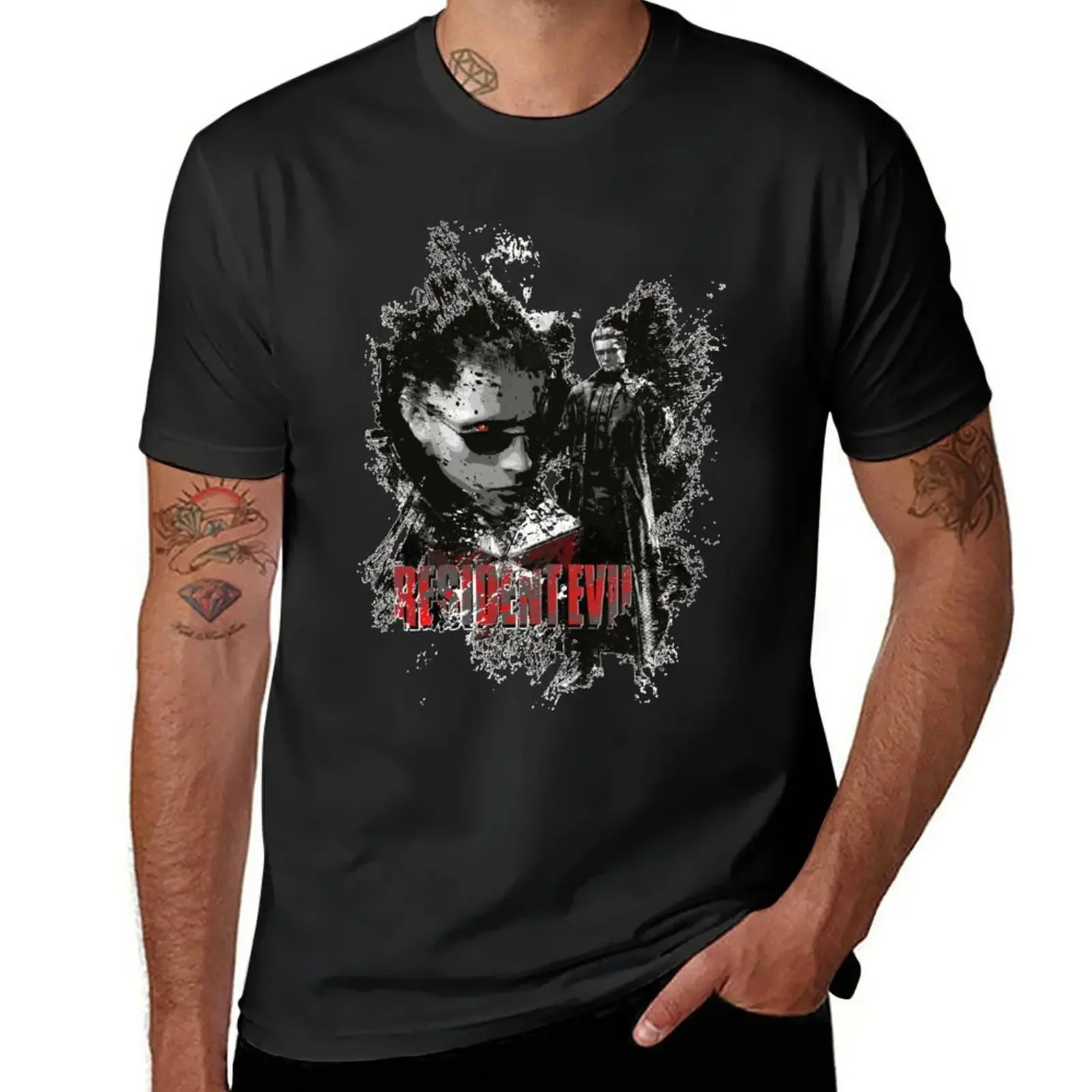 New Albert Wesker T-Shirt T-Shirt Short t-shirt black t shirt Oversized plain heavy weight t shirts for men