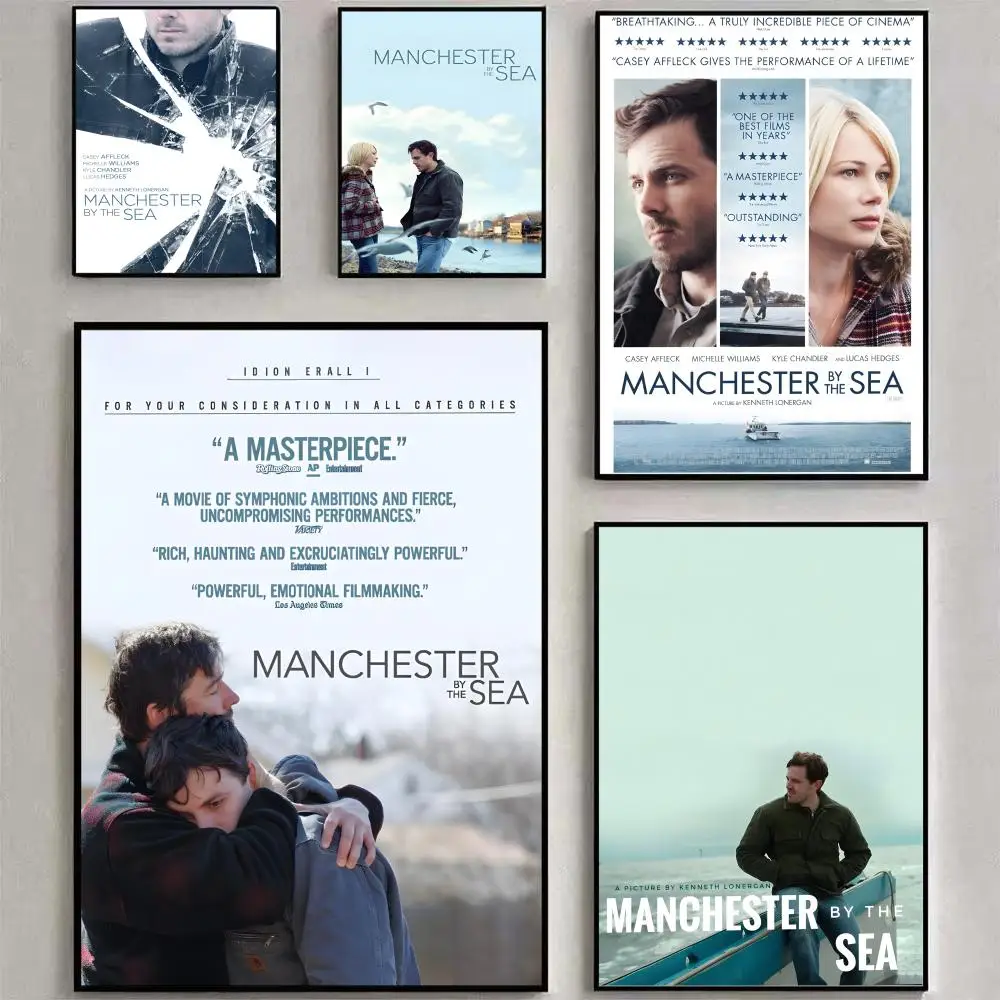 ملصق فيلم M-Manchester by the S-Sea عالي الدقة من القماش المقاوم للماء ملصق فني: ديكور جدران جمالي للمنزل والبار والمزيد