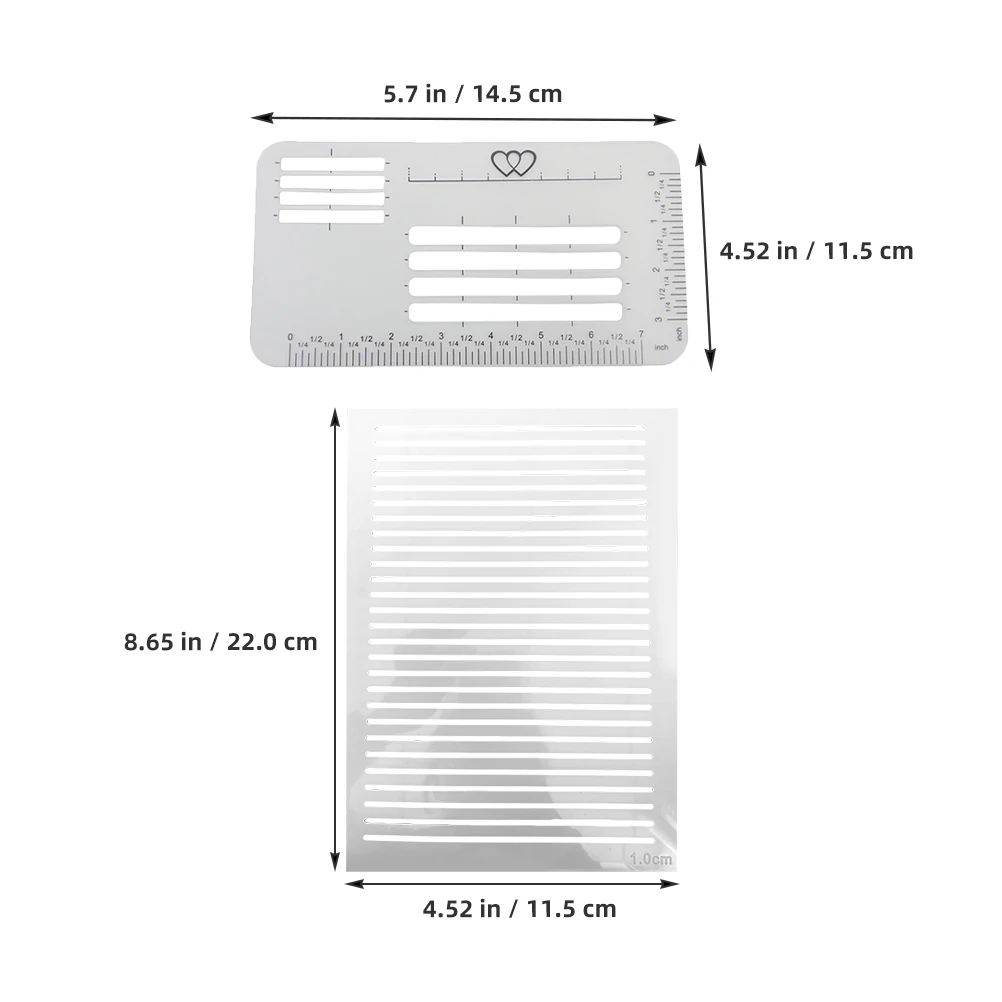 دليل عناوين المغلف استنسل خط تباعد بلاستيكي قوالب مسطرة كتابة الحروف بطاقات الدعوات سكرابوكينغ