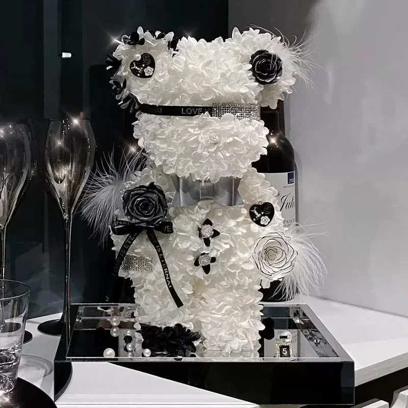 Preserved flowers, roses, hydrangeas, violent bears, Valentine's Day gifts