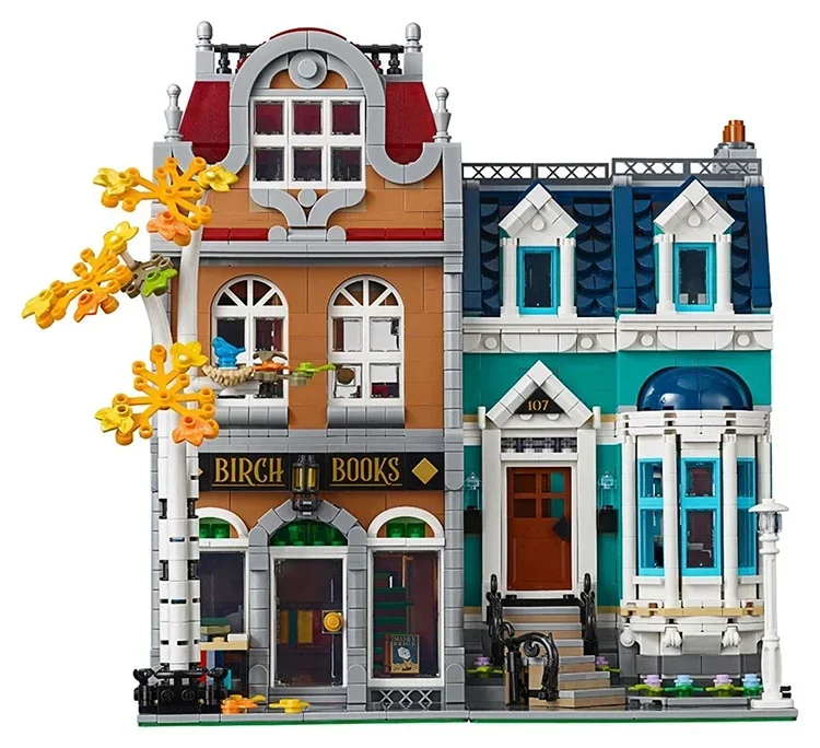 MINISO Disney 2504 PCS Bookshop Compatible 10270  Building Blocks Bricks Birthday Christmas Gifts Toys