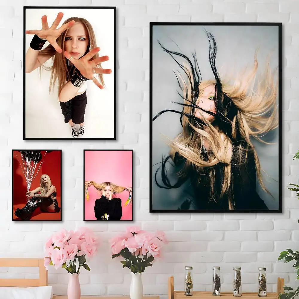 

A-Avril Singer L-LavigneS Anime Wall Art Canvas Painting Poster For Living Room Home Decor Decoration Picture