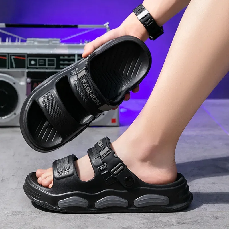 

Мужские мягкие тапочки-стринги Cloud, двусторонняя одежда, водонепроницаемые нескользящие удобные летние сандалии с толстой подошвой для вождения