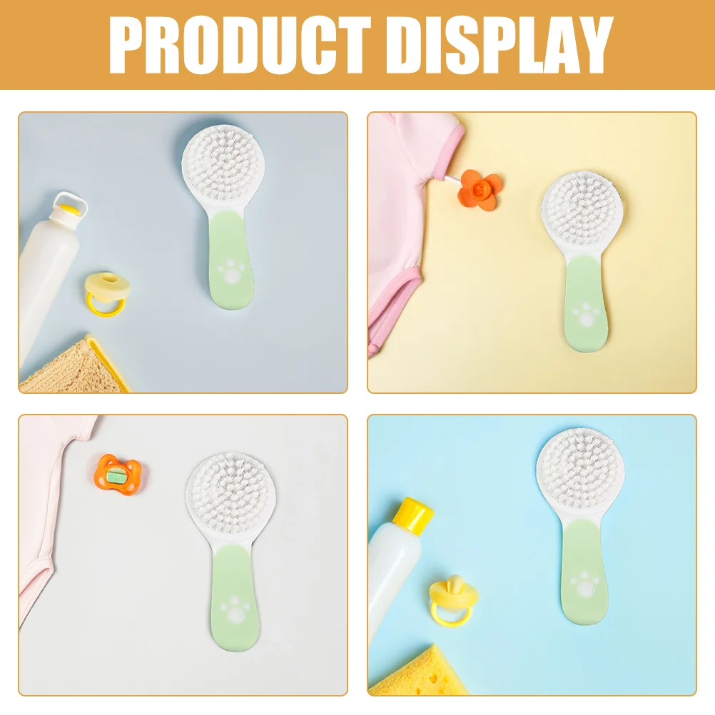 2-częściowy zestaw szczoteczki i grzebienia dla niemowląt, miękkie włosie, pielęgnacja włosów dla noworodków i małych dzieci, delikatne czyszczenie skóry głowy, idealny na baby shower