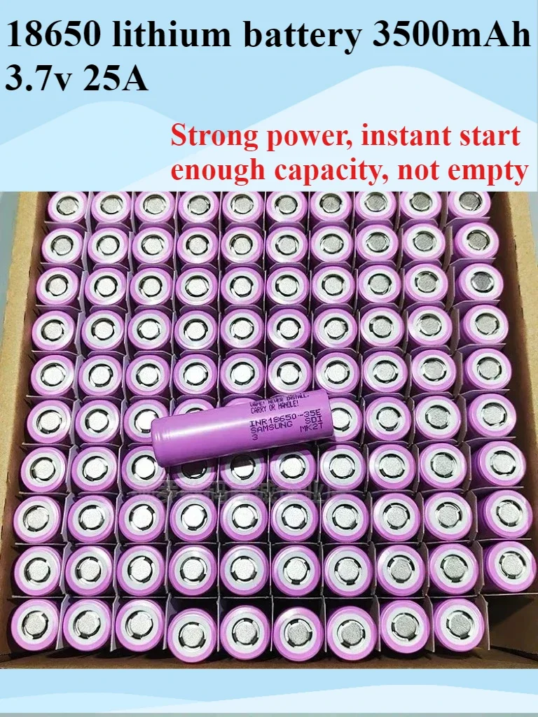 

18650 lithium battery 3500mAh 3.7v 25A high power power tool battery 18650 rechargeable battery， Safety explosion-proof