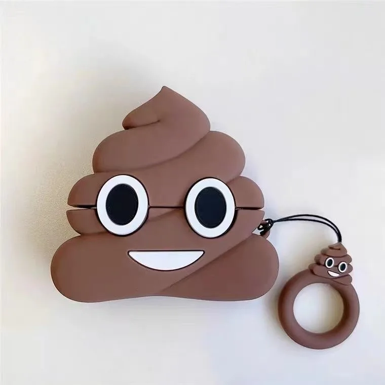 

funny 3D feces silicone headset Case For Airpods Pro 2 3 2 1 Apple Bluetooth earphone cover