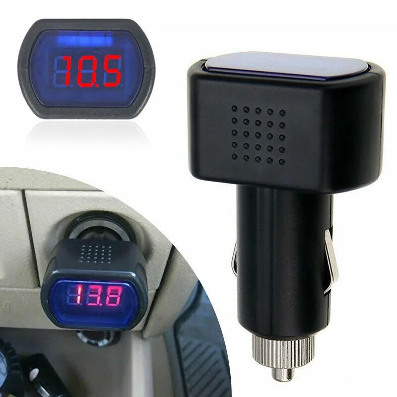 Car Volt Voltage Gauge Meter Monitor Digital Display -Cigarette -Lighter Electric -Voltage Meter Tester Automotive Accessories ﻿